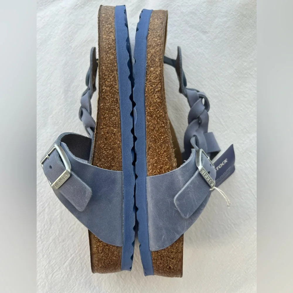 Birkenstock Oiled Leather Gizah Braided size 37 New - Picture 5 of 6